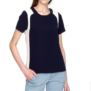 J. Crew Colorblock Crepe Top